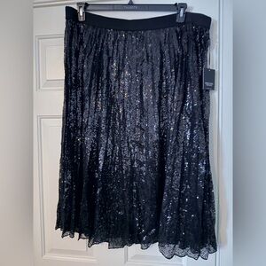 Simply Vera Vera Wang Black Sequin Skirt, plus size 2x